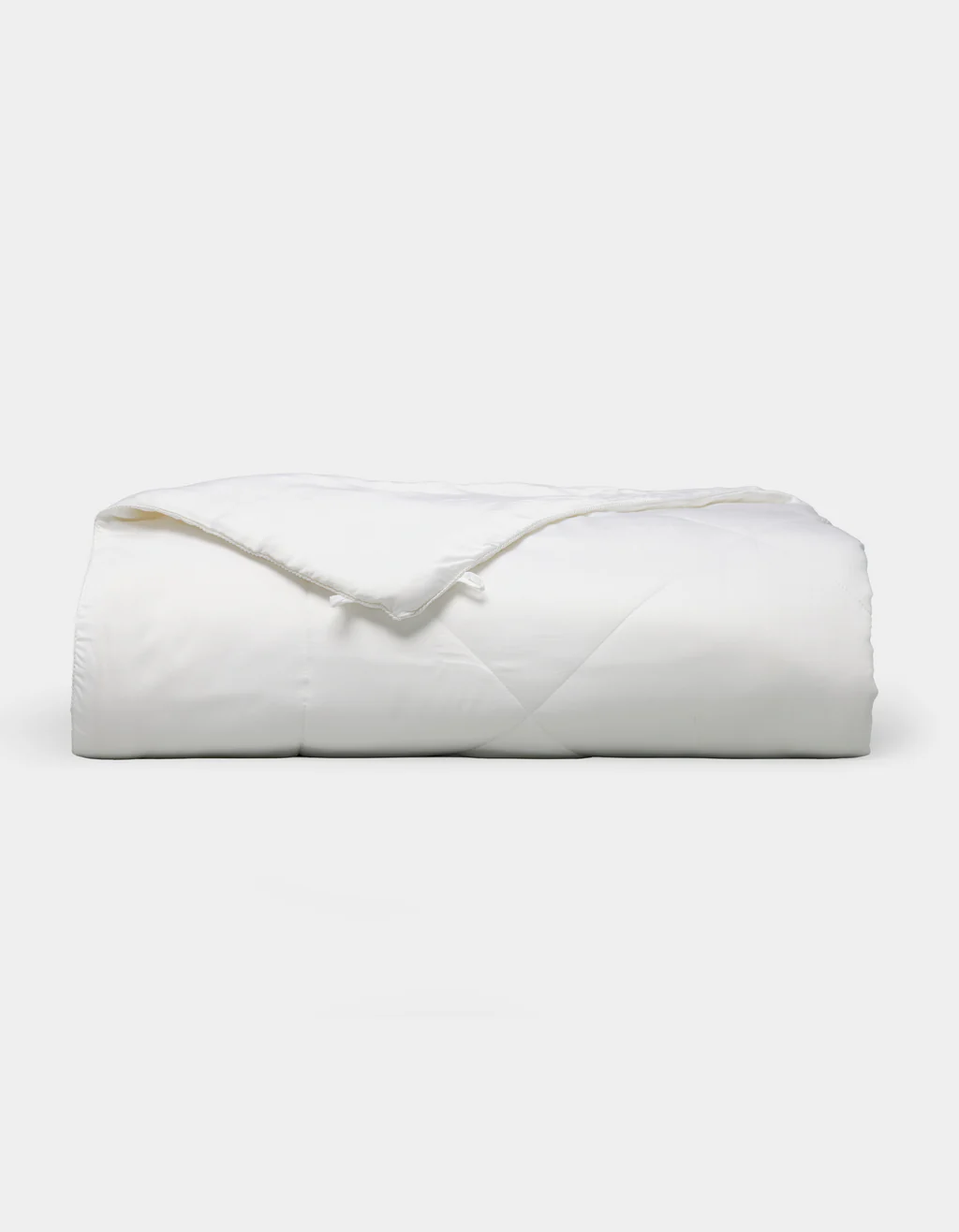 Cozy Earth Bamboo comforter folded with sateen-like bamboo finish